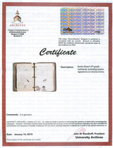 James Dean 1.5x3.5 Handwriting Sample from 5th Grade Notebook JSA Slab #8947580