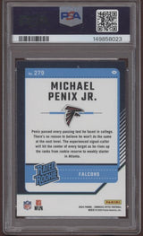 2024 Donruss Optic Michael Penix Jr Rated Rookie #279 Red Ink Auto PSA AUTO 10