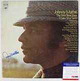 Johnny Mathis The First Time Ever Signed Album Cover W/ Vinyl PSA/DNA #P43570