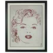 Marilyn Monroe Strong Framed 29x33 Lithograph Signed by Brett Livingstone Artist