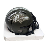 Zay Flowers Autographed Hand Signed Ravens Salute to Service Mini Helmet - BAS
