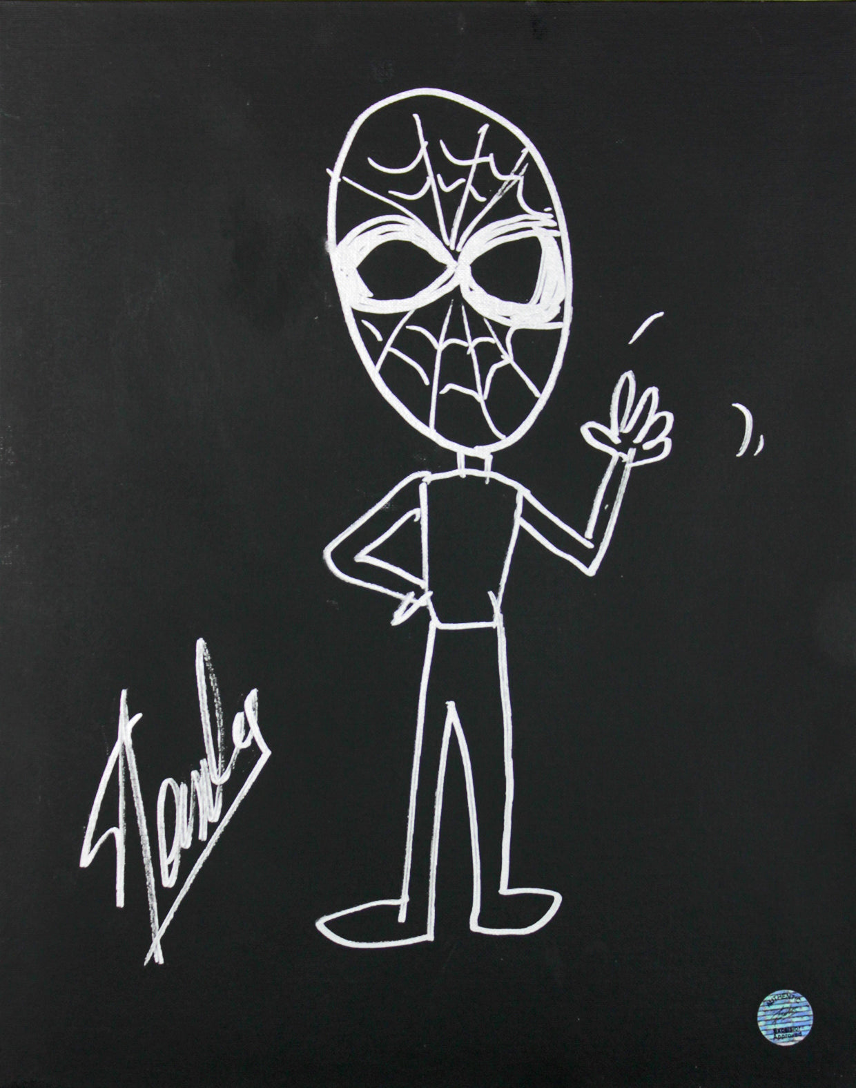 Stan Lee Authentic Signed 16x20 Canvas w/ Spider-man Sketch PSA/DNA #W00383