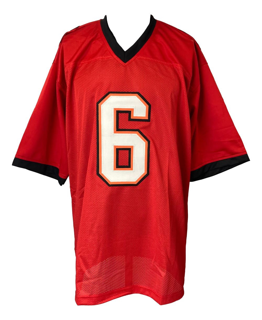 Baker Mayfield Tampa Bay Signed Red Football Jersey BAS