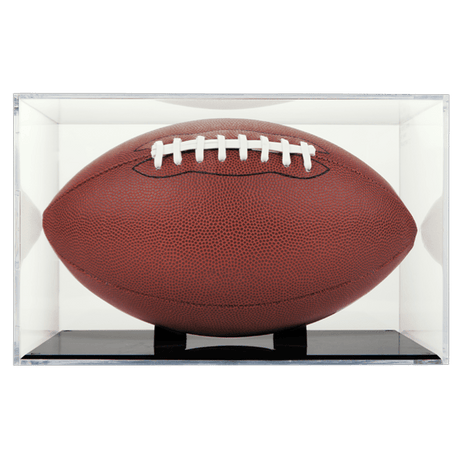 BallQube UV Grandstand Football Display W/ Black Stand - Sports Integrity