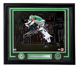 Saquon Barkley Signed Framed 16x20 Eagles Reverse Hurdle Spotlight Photo PSA/DNA