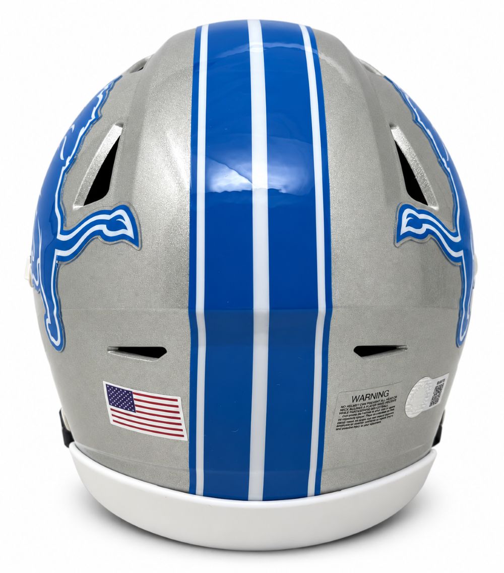 Barry Sanders Signed Detroit Lions MIDI SpeedFlex Helmet Schwartz Hologram