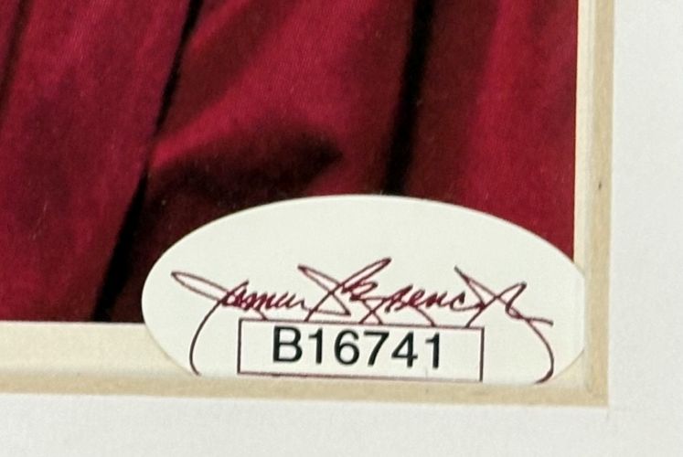Paul Bear Bryant Signed Framed 8x10 Alabama Crimson Tide Photo JSA Hologram