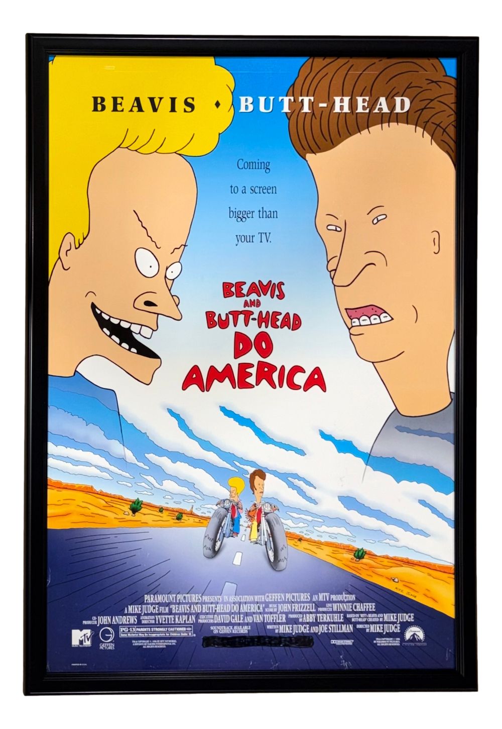Beavis And Butthead Do America Framed 27x40 1996 Movie Poster