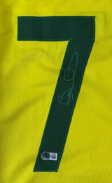 Bebeto Brazil Signed Yellow Soccer Jersey BAS