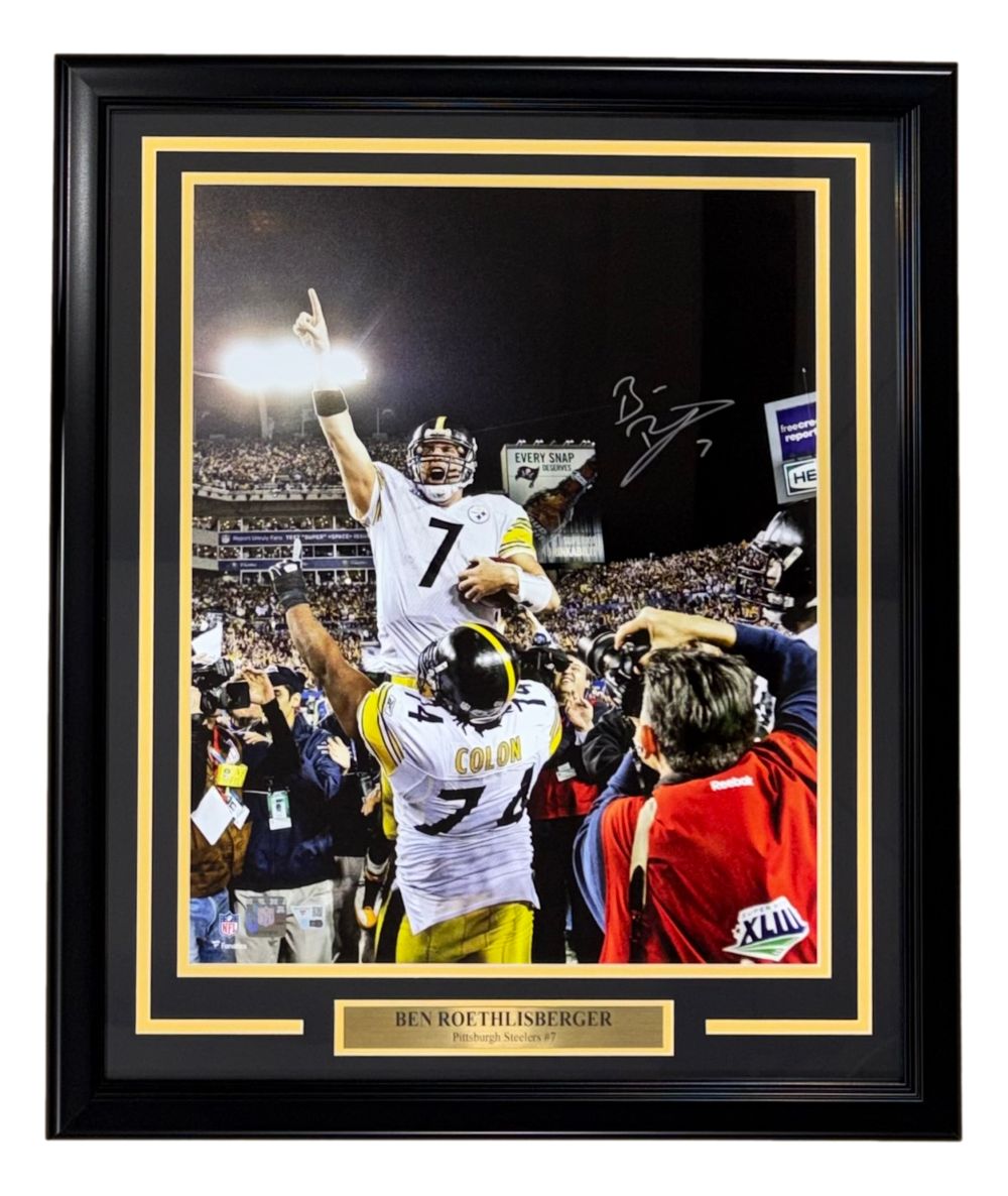 Ben Roethlisberger Signed Framed 16x20 Pittsburgh Steelers Photo Fanatics