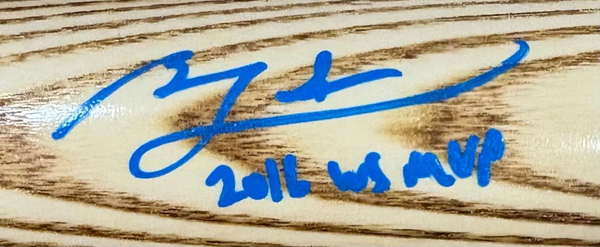 Ben Zobrist Cubs Signed Tan Trinity BZ165 Player Model Bat 2016 WS MVP MLB