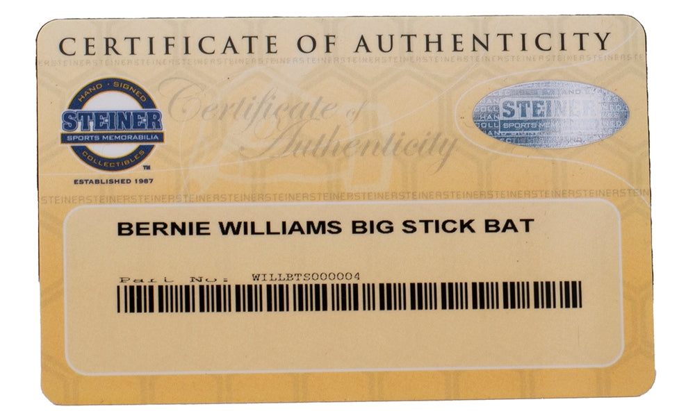 Bernie Williams New York Yankees Game Used Rawlings Baseball Bat Steiner 177