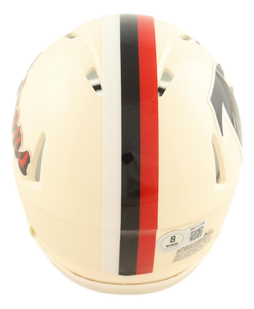 Bijan Robinson Signed Atlanta Falcons Retro Mini Speed Helmet BAS ITP