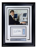Bill Gates Microsoft Signed Framed Cut Signature w/ 8x10 Photo PSA