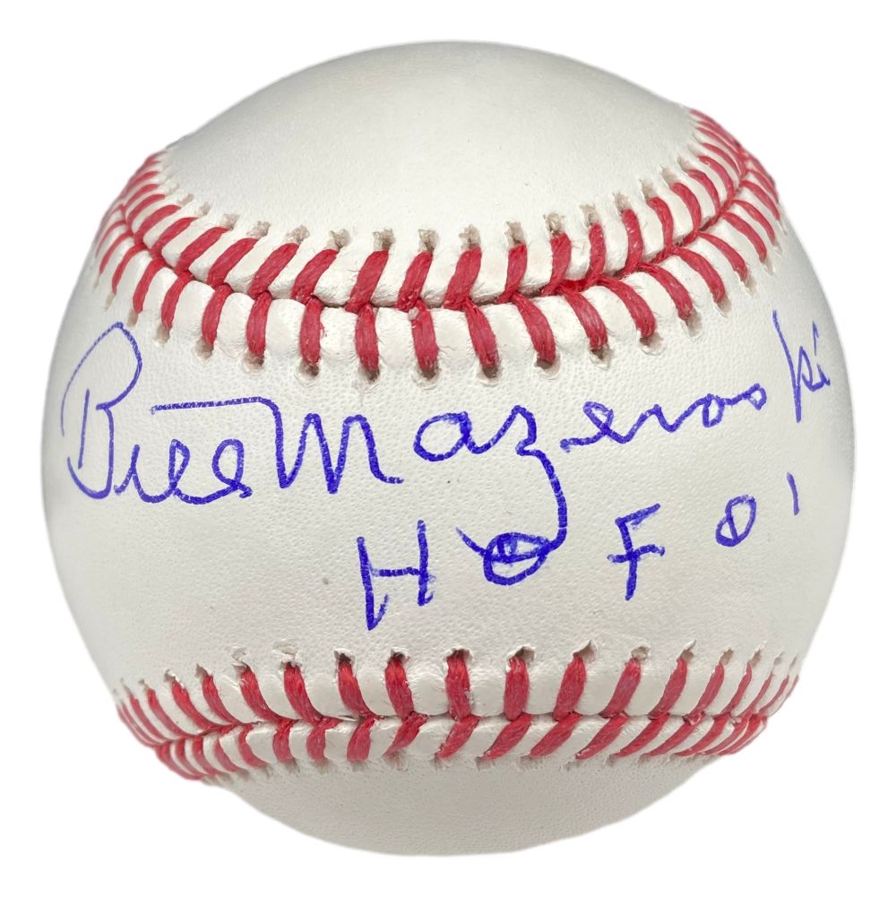 Bill Mazeroski Pittsburgh Pirates Signed Official MLB Baseball HOF 01 JSA