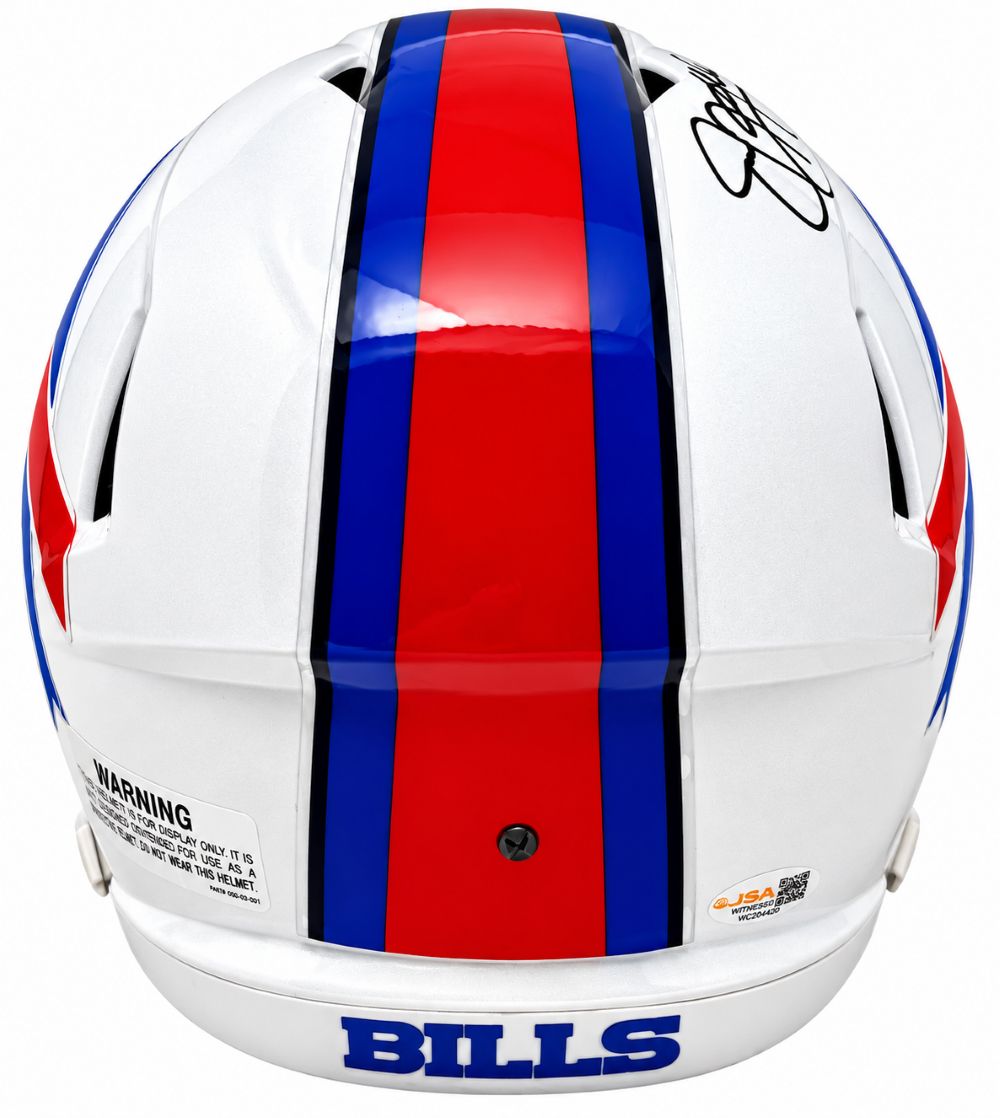 Jim Kelly Thomas Reed Signed Buffalo Bills Full Size Replica Helmet JSA QR