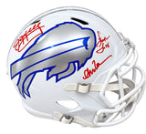 Jim Kelly Thomas Reed Signed Buffalo Bills FS Rivalries Replica Helmet JSA QR