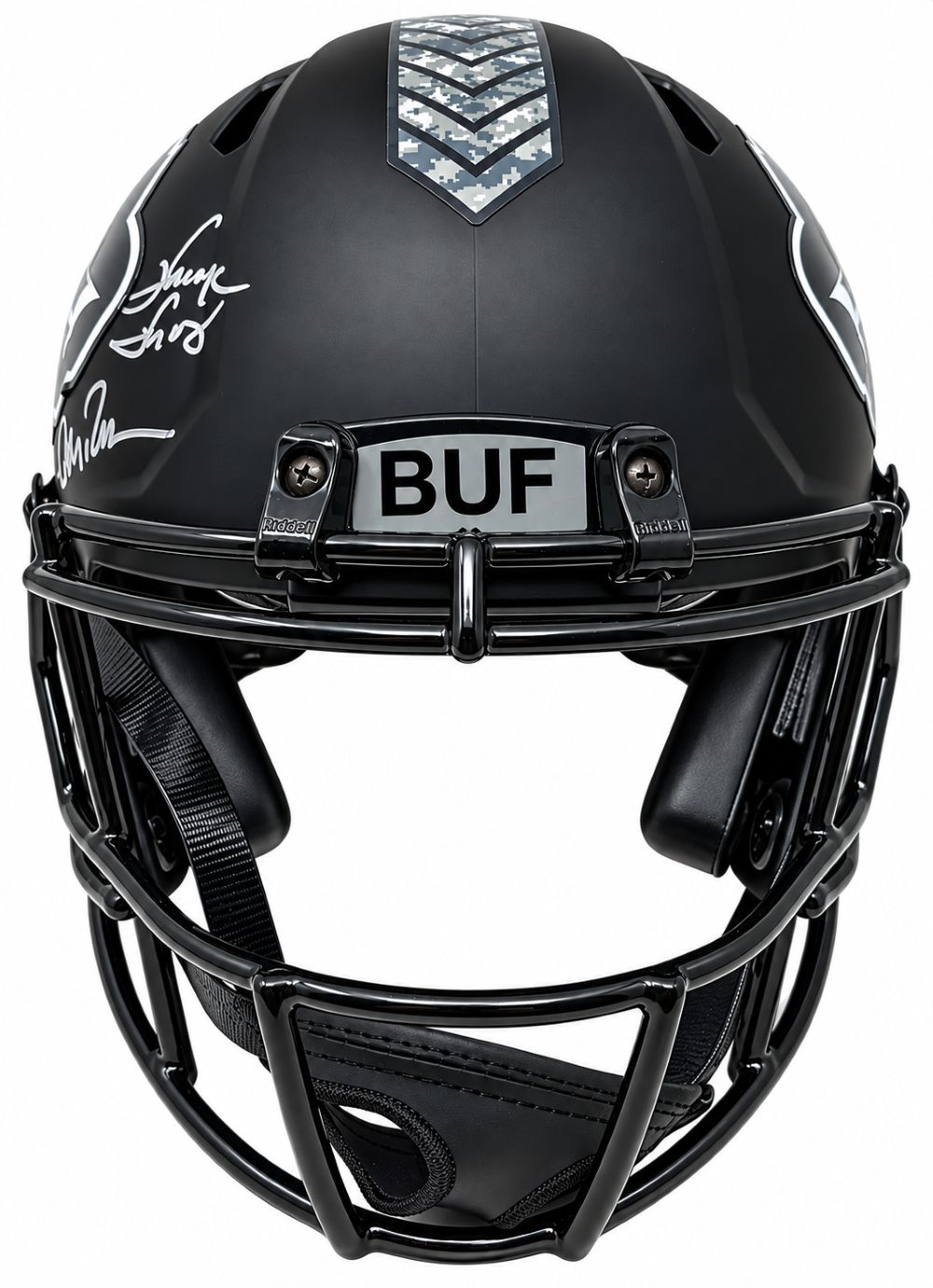 Jim Kelly Thomas Reed Signed Bills FS Salute To Service Authentic Helmet JSA QR