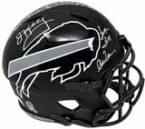 Jim Kelly Thomas Reed Signed Bills FS Salute To Service Replica Helmet JSA QR