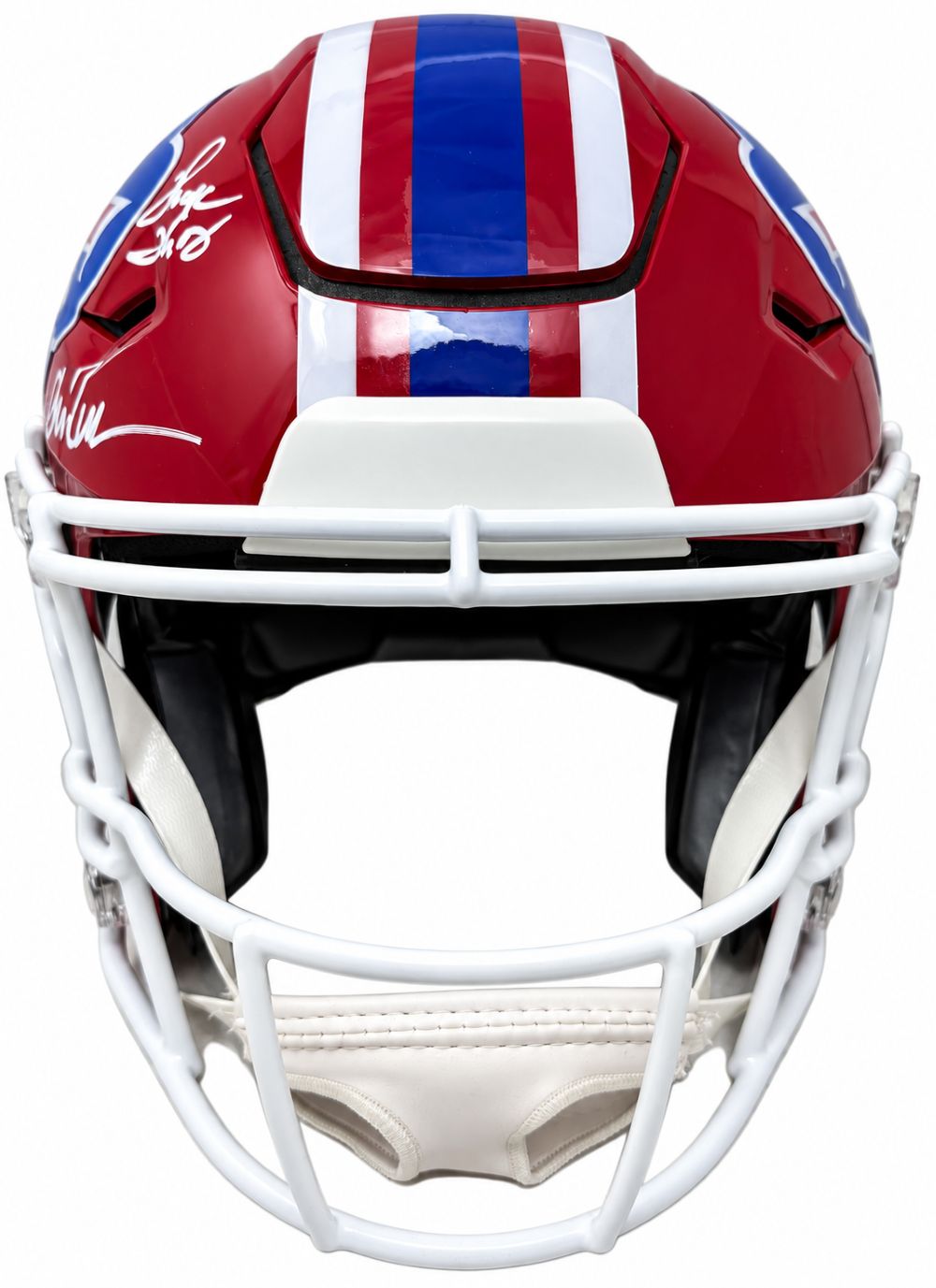 Jim Kelly Thomas Reed Signed Bills FS T/B Authentic SpeedFlex Helmet JSA QR