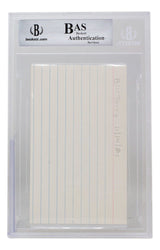 Bill Terry Signed Slabbed New York Giants Index Card BAS 268 - Sports Integrity