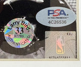 Larry Bird Signed Framed 8x10 Boston Celtics w/ Red Auerbach Photo Bird+PSA/DNA