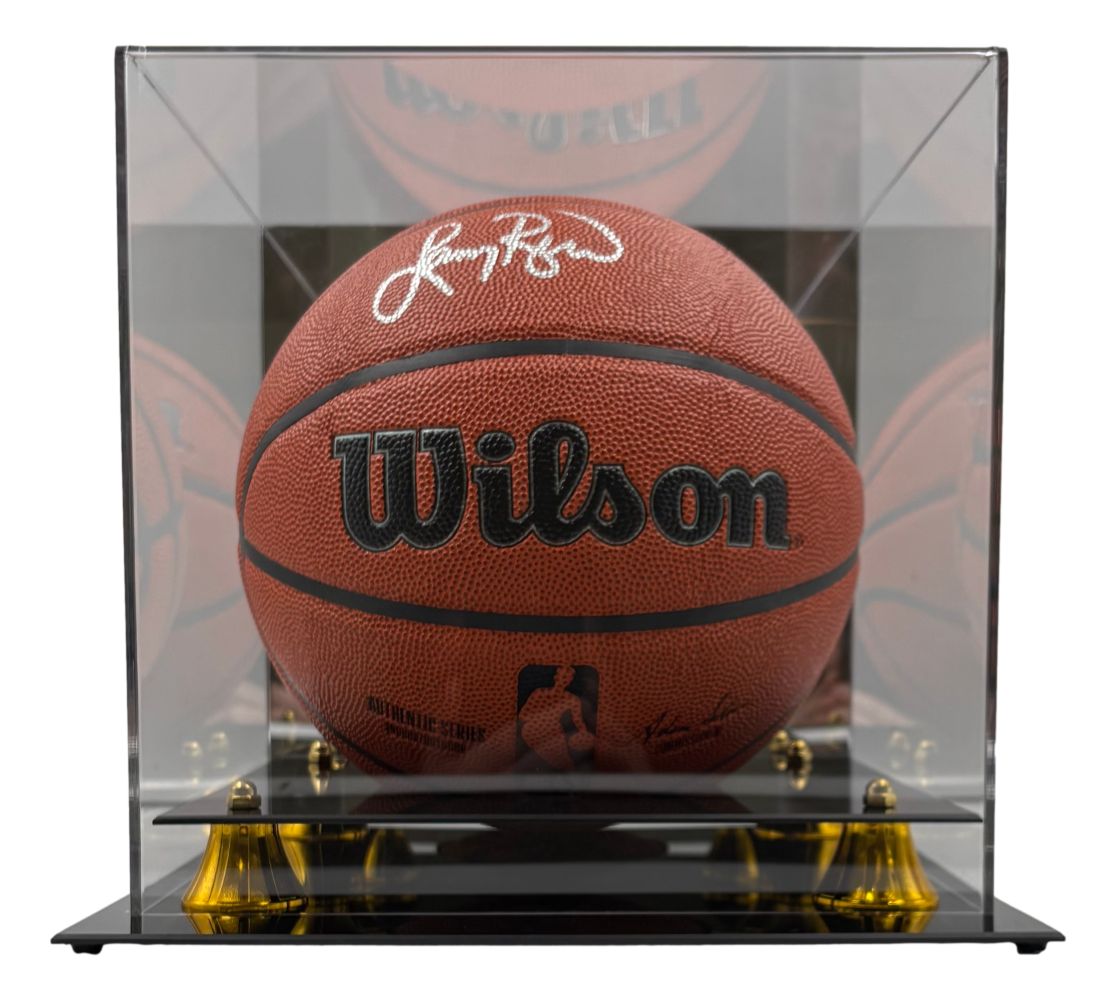 Larry Bird Boston Celtics Signed Wilson NBA Basketball Bird+PSA/DNA w/ Case
