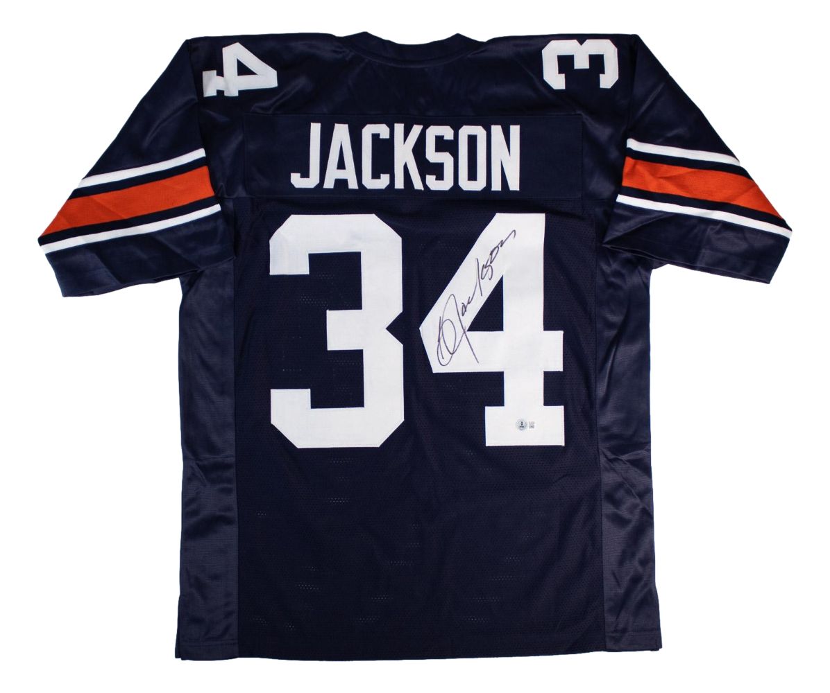 Bo Jackson Auburn Signed Navy Football Jersey BAS
