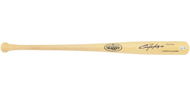 The Sports Integrity Bo Jackson Kansas City Royals Signed Tan Louisville Slugger Bat BAS is shown horizontally on a white background, featuring his black autograph on the barrel.