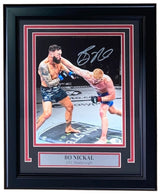 Bo Nickal Signed Framed 8x10 MMA Punch Photo JSA ITP