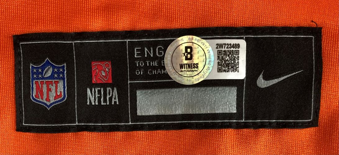 Bo Nix Signed Denver Broncos Orange Nike Game Replica Jersey BAS