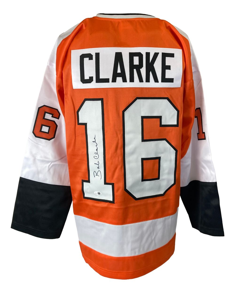 Bob Clarke Philadelphia Signed Orange Hockey Jersey JSA QR Hologram
