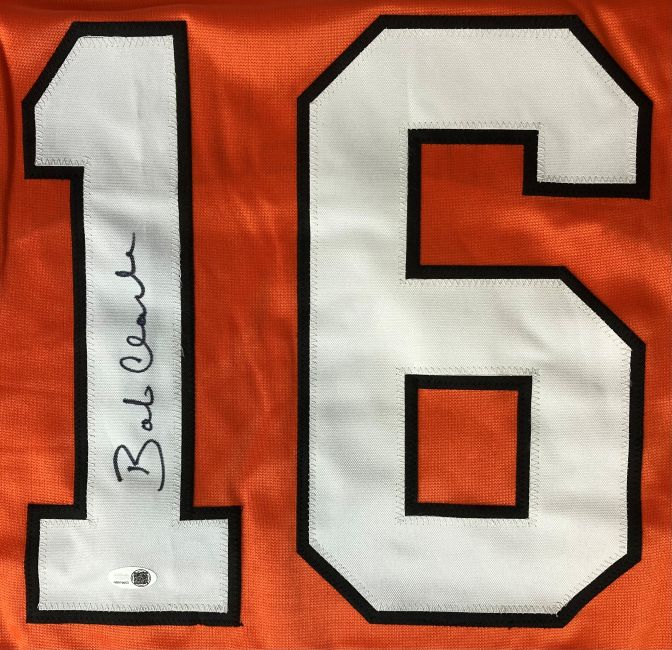 Bob Clarke Philadelphia Signed Orange Hockey Jersey JSA QR Hologram
