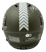 Bob Griese Signed Dolphins FS Salute To Service Speed Replica Helmet 72 17-0 BAS