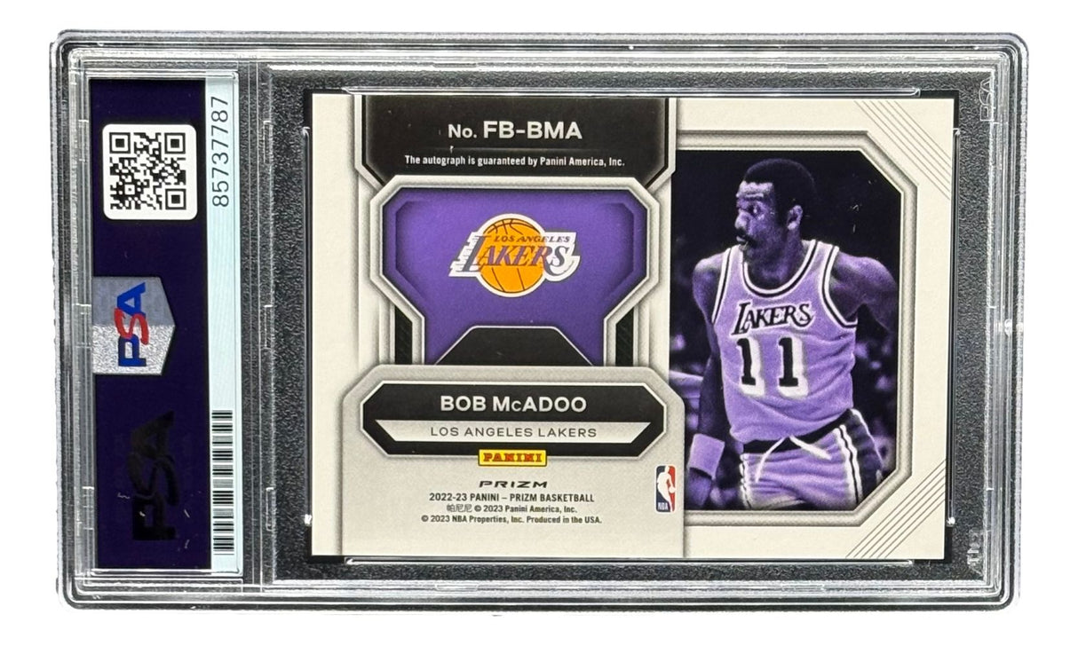 Bob McAdoo Signed 2022/23 Panini Prizm #FB-BMA Lakers Trading Card PSA/DNA