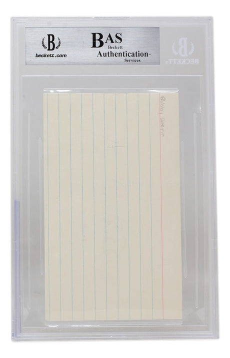 Bobby Doerr Signed Slabbed Boston Red Sox Index Card BAS - Sports Integrity
