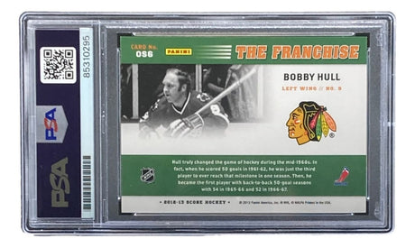 Bobby Hull Signed 2012 Score #OS6 Chicago Blackhawks Trading Card PSA - Sports Integrity