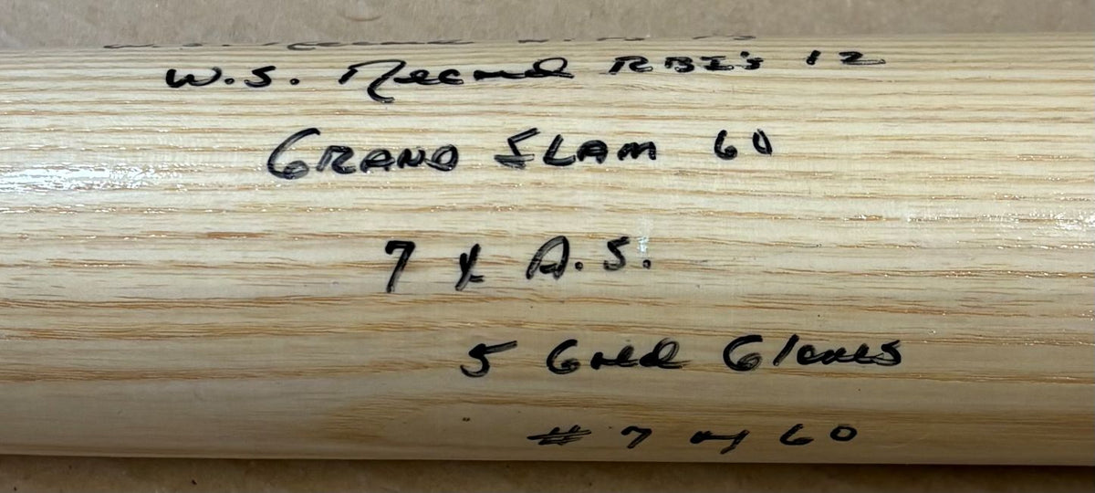 Bobby Richardson Yankees Signed Adirondack Baseball Bat w/ 7 Inscriptions BAS