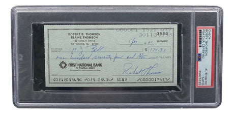Bobby Thomson New York Giants Signed Bank Check PSA/DNA 85025535 - Sports Integrity