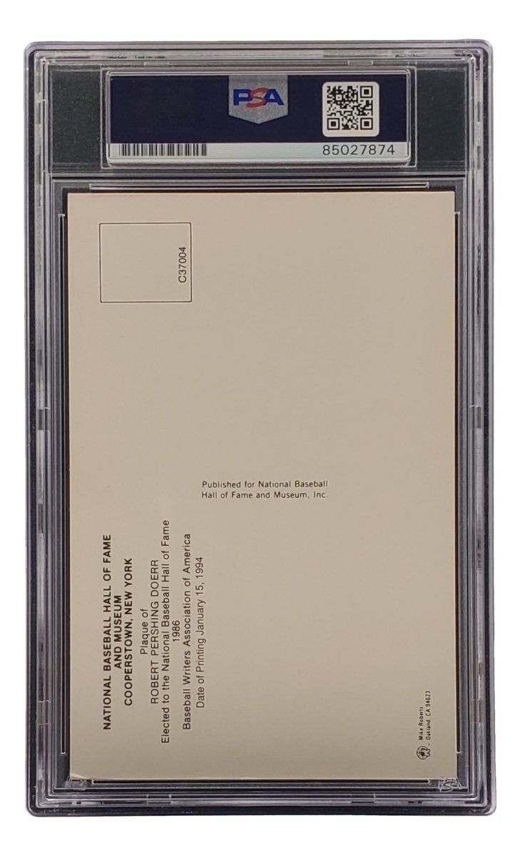 Bobby Doerr Signed 4x6 Boston Red Sox HOF Plaque Card PSA/DNA 85027874 - Sports Integrity