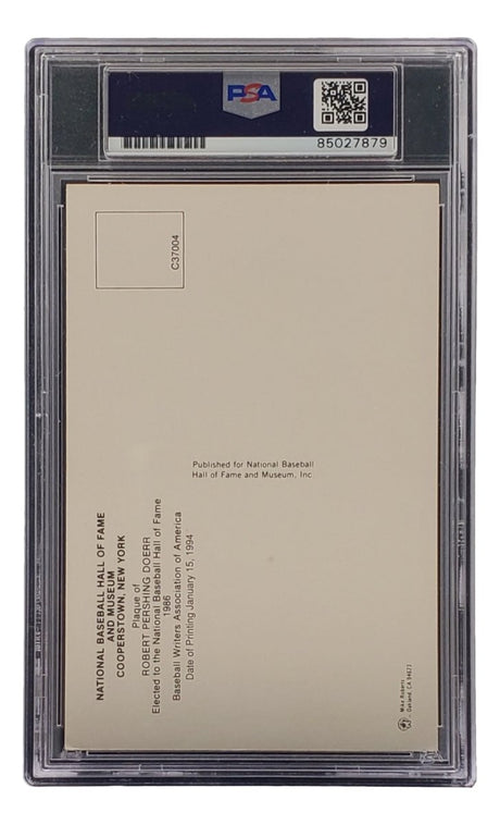 Bobby Doerr Signed 4x6 Boston Red Sox HOF Plaque Card PSA/DNA 85027879 - Sports Integrity