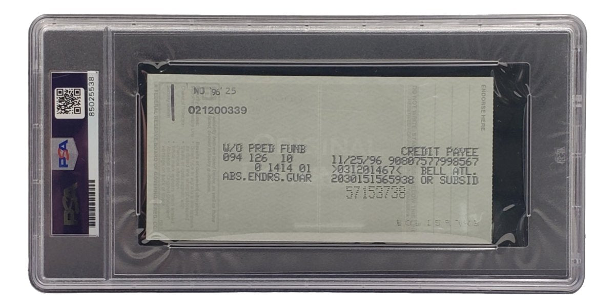 Bobby Thomson New York Giants Signed Bank Check PSA/DNA 85025538 - Sports Integrity