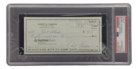 Bobby Thomson New York Giants Signed Bank Check PSA/DNA 85025539 - Sports Integrity