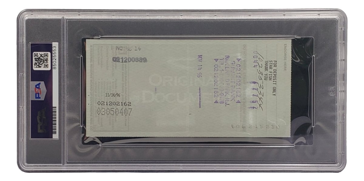 Bobby Thomson New York Giants Signed Bank Check PSA/DNA 85025553 - Sports Integrity