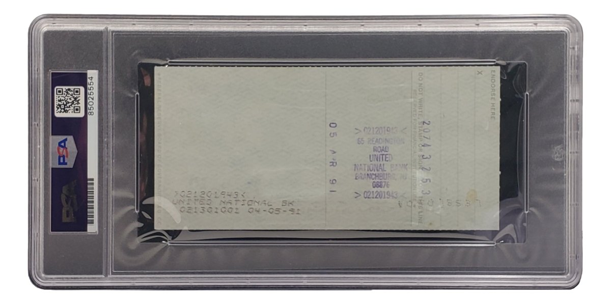 Bobby Thomson New York Giants Signed Bank Check PSA/DNA 85025554 - Sports Integrity
