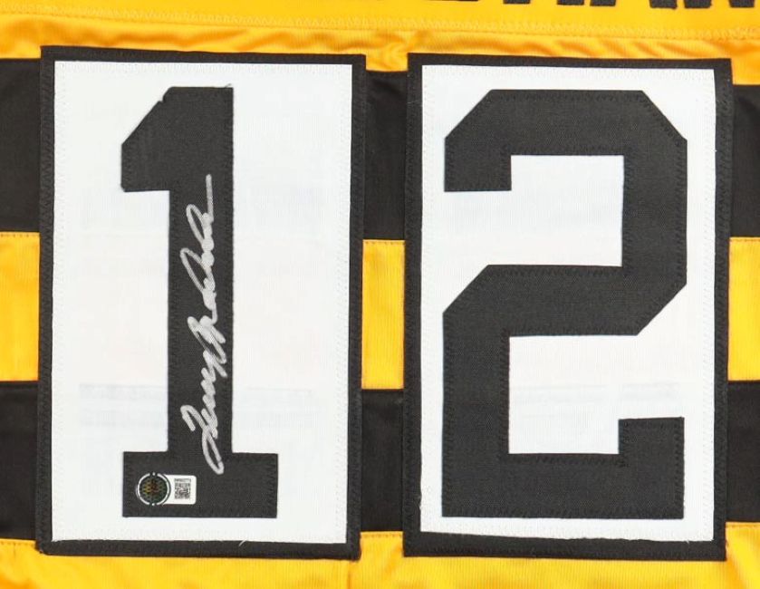 Terry Bradshaw Pittsburgh Signed Bumblebee Football Jersey BAS