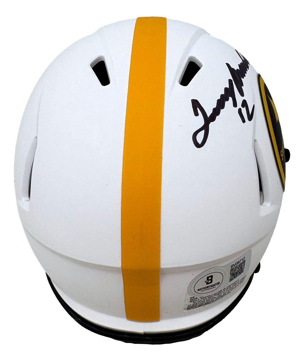 Terry Bradshaw Signed Pittsburgh Steelers Lunar Eclipse Mini Speed Helmet BAS