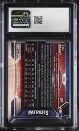 Tom Brady 2015 Topps Chrome #50 Patriots Trading Card CGC Gem Mint 10