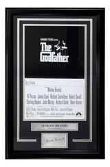 Marlon Brando Framed 11x17 The Godfather Photo w/ Laser Engraved Signature
