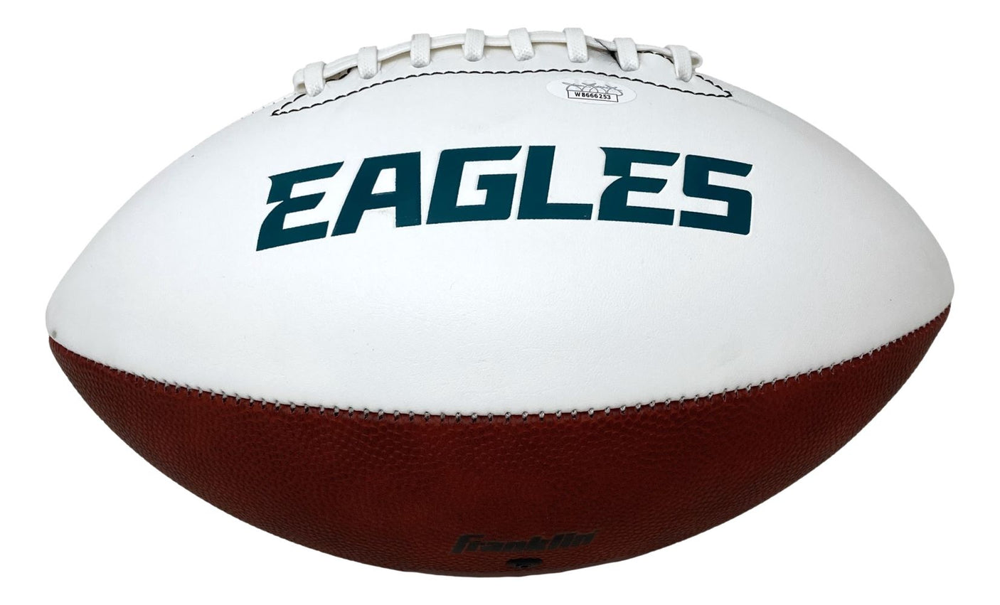 Brandon Graham Signed Philadelphia Eagles Logo Football JSA w/ Case